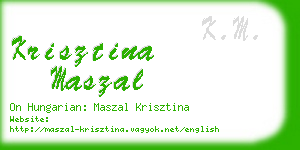 krisztina maszal business card